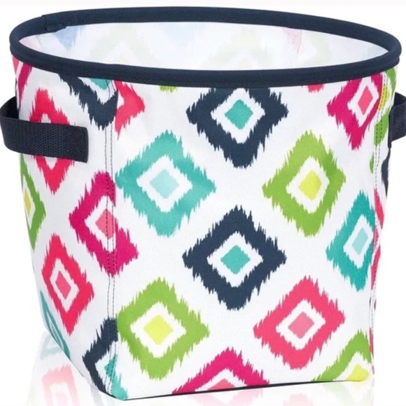 💰FINAL PRICE DROP💰NWT Thirty One Mini Storage Bin Candy Corners Print - Picture 1 of 2